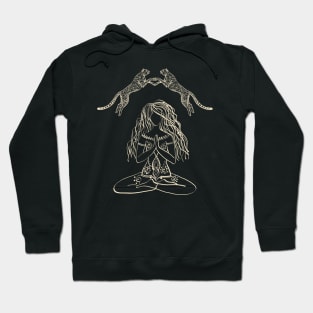 Shaman Woman with Celestial Leopards Hoodie